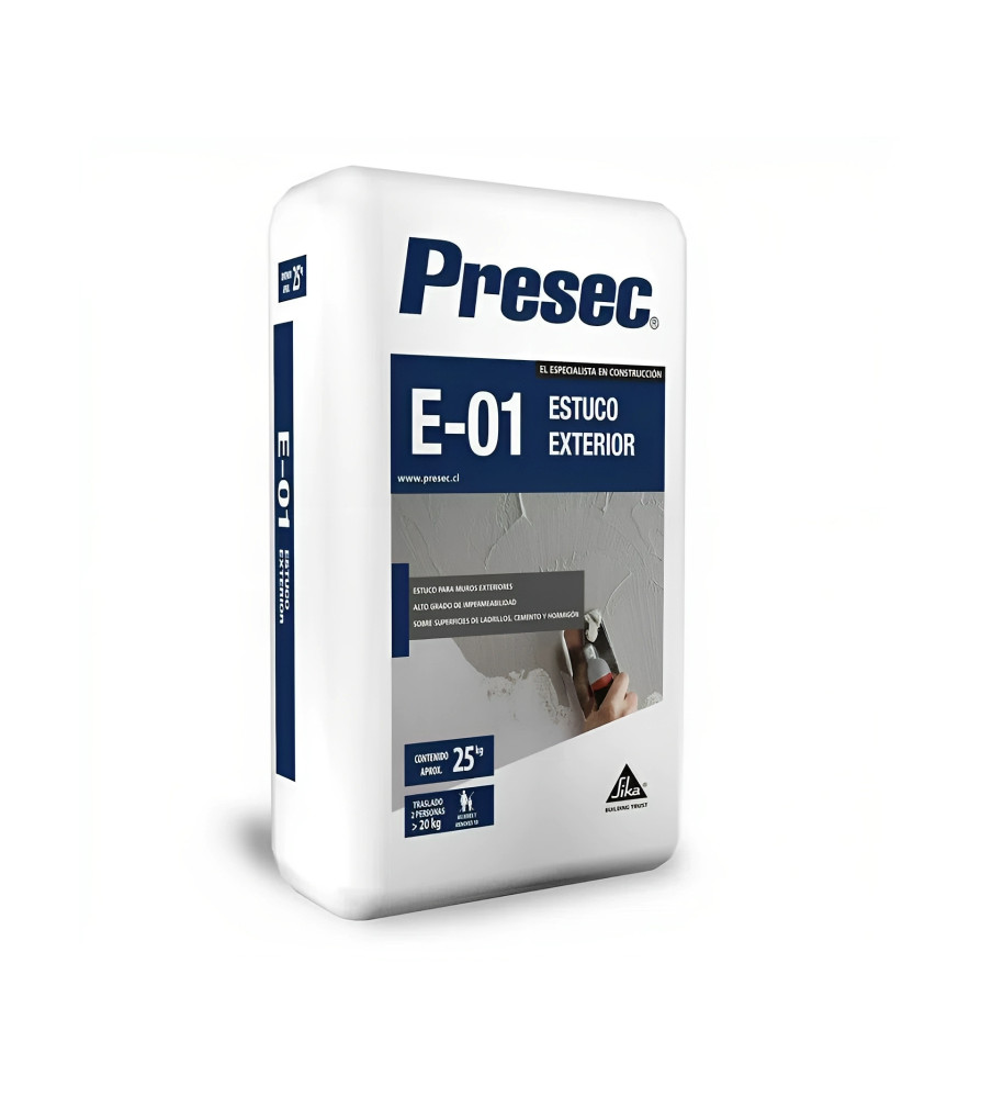 Estuco Exterior 25Kg Presec E-01
