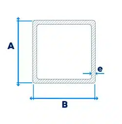 Perfil Cuadrado 75x75x3.0mm