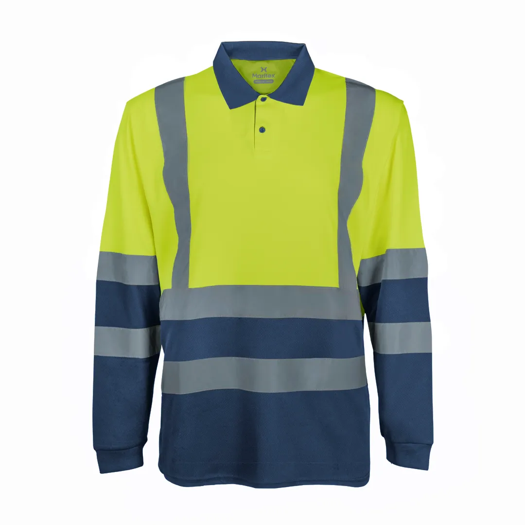 Polera Cuello Camisero Polo 360° Alta Visibilidad Bicolor